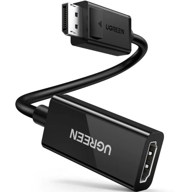Ugreen ADAPTOR video Ugreen, MM137 display port DP (T) la HDMI 4K UHD (3840 x 2160) la 60 Hz, 0.25m, negru 70694  - 6957303876945