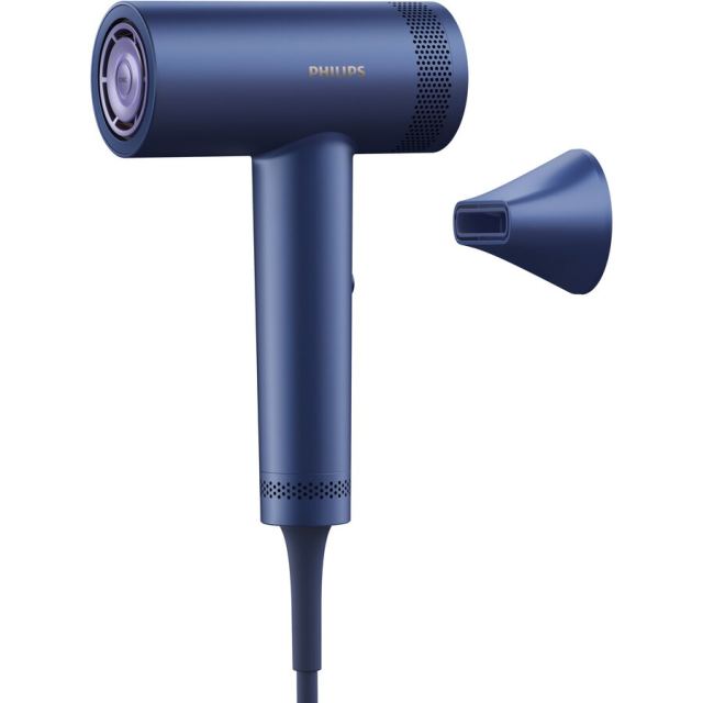Philips Uscator de par Philips Seria 8000 BHD839/00, tehnologie ThermoShield Advanced, ingrijire cu ioni, 3 setari de viteza, 7 setari de temperatura, difuzor magnetic, Adriatic Blue