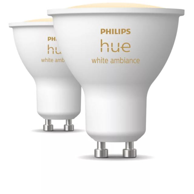 Philips Bec LED inteligent PHILIPS HUE 4.2W GU10 Bluetooth, Zigbee (2 buc.)