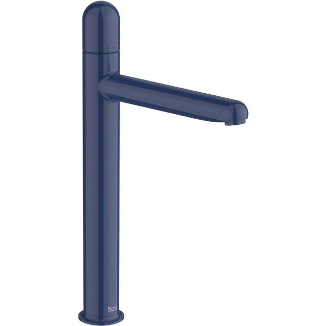 Roca Baterie lavoar Roca, Gama NU, monocomanda, marime XL, levier metalic Dome, cartus ceramic, fara set de evacuare, albastru
