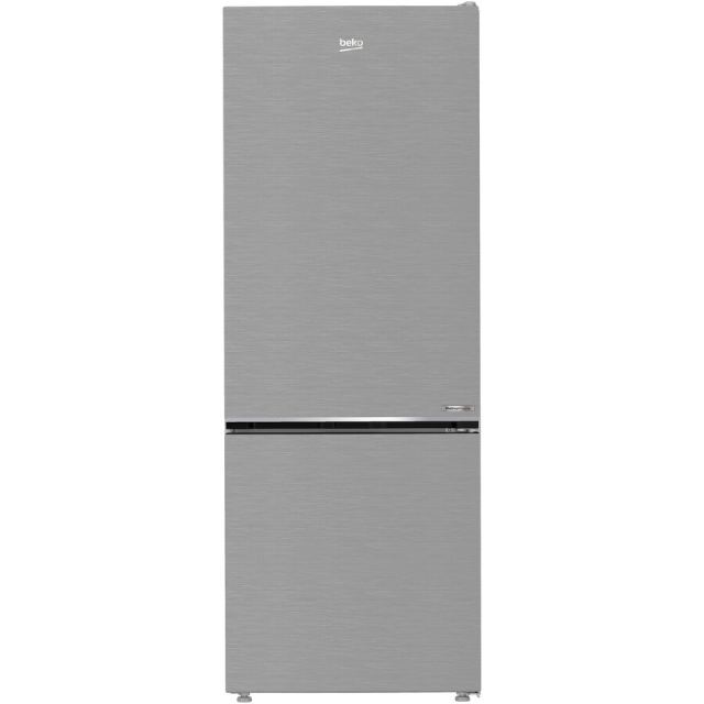 Beko Combina frigorifica Beko B7RCNE566HXB1, 490 l, No Frost, Clasa C, Vacation Mode, Alarma usa, Iluminare LED, Metal Look
