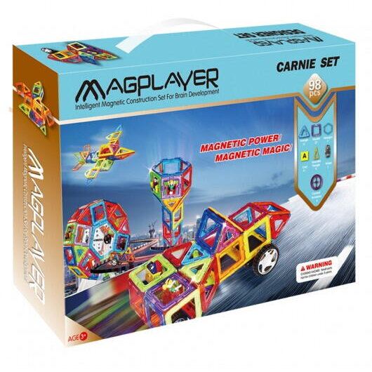 MAGPLAYER Joc de constructie magnetic - 98 piese