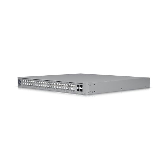 Switch cu 48 porturi PoE Ubiquiti UniFi Pro Max USW-PRO-MAX-48-POE, 16 porturi PoE ++, 32 porturi PoE+, buget PoE 720W, 4 porturi 10G SFP+, 1U, 2.5 GbE RJ45, cu management, Layer 3