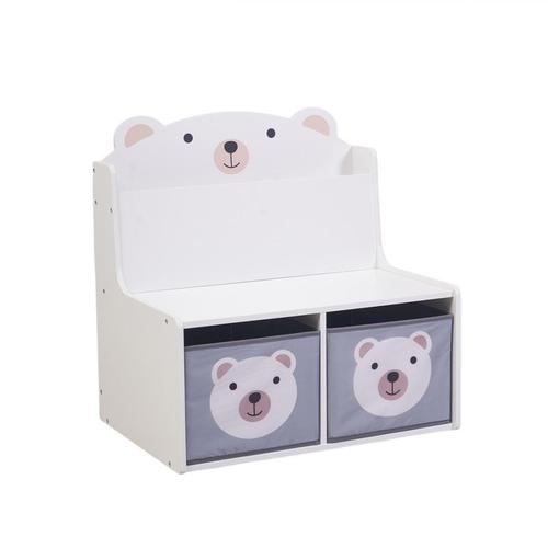 Bancuta cu spatiu de depozit U-Grow Bear, MDF, 60 x 42 x 61.5 cm