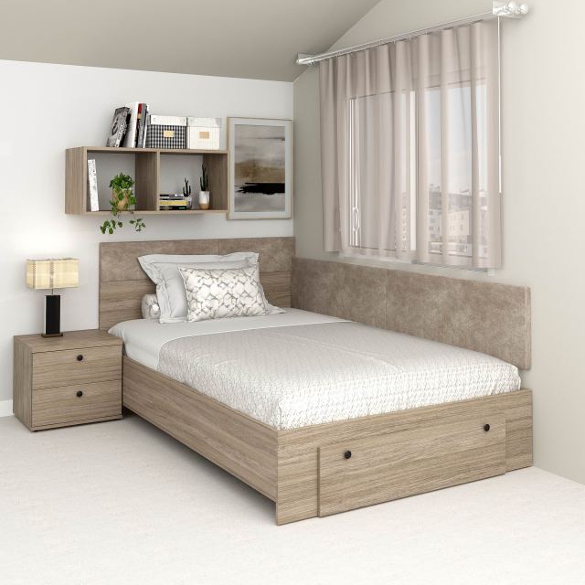 Pat colt copii cu sertar frontal AMBRO, 90x200