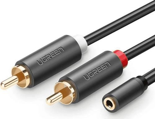 Cablu audio Ugreen Jack 3.5mm mama - RCA x2 UGR649BLK (Negru)