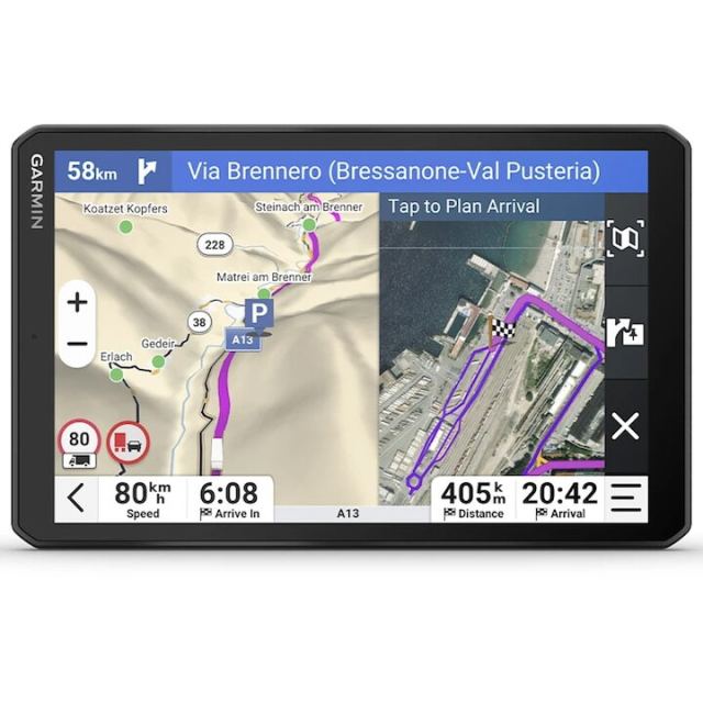 GARMIN Sistem de navigatie Garmin GPS Dezl LGV820, Ecran 8”, Color, panou tactil Rezolutie 1280x800 pixeli, EU+South Africa, Negru