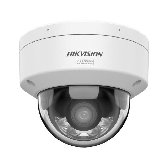 Camera supraveghere IP Dome cu iluminare duala Hikvision ColorVu DS-2CD2187G3-LIY, 8 MP, 2.8 mm IR/lumina alba 30 m, slot card, anti-coroziune, PoE