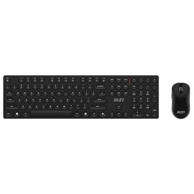 MSI Tastatura si Mouse Wireless MSI FORGE K210, USB, 2.4G, 1600 DPI, Layout US, Negru
