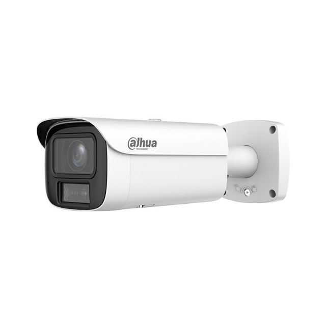 Camera supraveghere exterior IP cu iluminare duala Dahua WizMind IPC-HFW5459E1-ZE-IL-2712, 4 MP, 2.7 - 12 mm, motorizat, IR / lumina alba 60 m, microfon, slot card, AcuPick, SMD 3.0, detectie faciala, people counting, alarma in/out, PoE