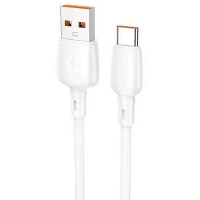 Borofone CABLU alimentare si date Borofone BX93, Fast Charging Data Cable pt. smartphone, USB la USB Type-C 100W, 1m, Alb