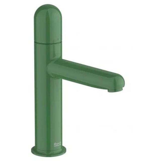 Roca Baterie lavoar Roca, Gama NU A5A3Y3FP20, monocomanda, marime S, levier metalic DOME, cartus ceramic, fara set de evacuare, mint green, verde