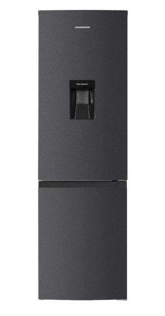 Combina frigorifica HEINNER HCNF-HM291INVDGWDE, 291 L, Clasa E, Dozator de apa, Compresor Inverter, Lumina LED, H 186 cm (Gri antracit)
