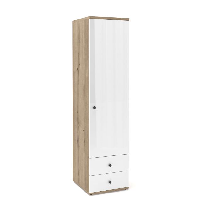 Dulap cu sertare PRIMAVERA, 1 Usa, MDF Alb lucios