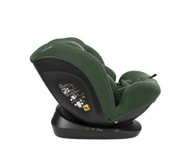 Scaun auto copii KikkaBoo i-Explore 2 i-SIZE Army Green 40-150 cm,tetiera reglabila in 14 pozitii inaltime,spatar reglabil,perna reductor inclusa,husa detasabila,centuri de siguranta cu pernute pentru umeri