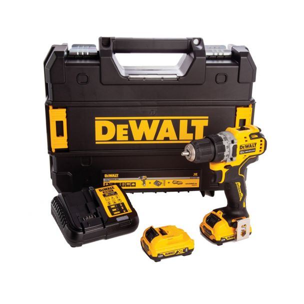 Masina de gaurit/insurubat DeWalt DCD701D2, 12V 2 x 2 Ah Li-Ion, cuplu maxim 57.5 Nm