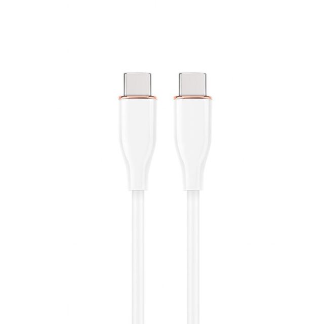 GEMBIRD Cablu silicon USB 2.0 type C T-T 1.5m Alb, Gembird CC-USB2S-CMCM-1.5M-W