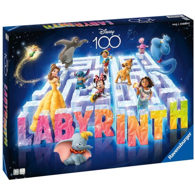 Ravensburger Joc labirint pentru copii Disney Ravensburger - Labyrinth 100 de ani, cu caractere Disney de la 7 ani, multilingv include RO