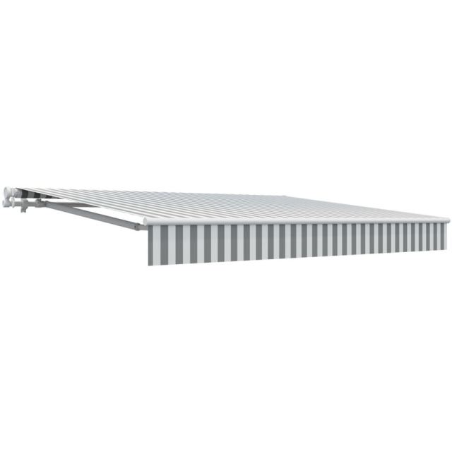 Naterial Copertina retractabila, manuala, poliester, 395 x 300 cm, Alb-Gri