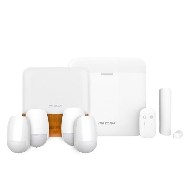 Sistem complet de alarma antiefractie wireless Hikvision AX PRO DS-PWA96-KIT-WE, LAN, WiFi, GSM 3/4G, 32 partitii, 96 zone/iesiri, 48 utilizatori, 868 MHz