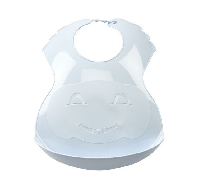 Baveta Thermobaby din plastic moale Baby Blue