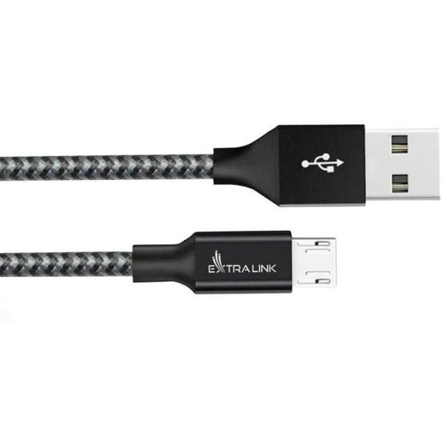 EXTRALINK Extralink Smart Life 15W, USB-A - microUSB, 100cm, PVC, 5V 2.4A, negru