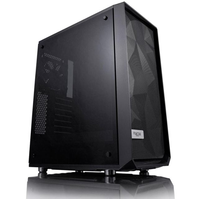 FRACTAL&nbsp;DESIGN Carcasa PC Fractal Design Meshify C, Middle Tower, Sticla temperata, 7 ventilatoare compatibile, 2 incluse, Negru