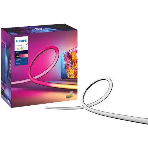 Banda LED RGBW inteligenta Philips Hue Play Gradient, pentru televizor 75inch, 20W, 1100 lm, 304 cm, Silicon