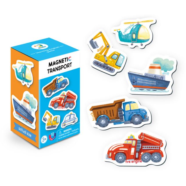 Dodo Set magnetic - Invat mijloacele de transport in lb. engleza