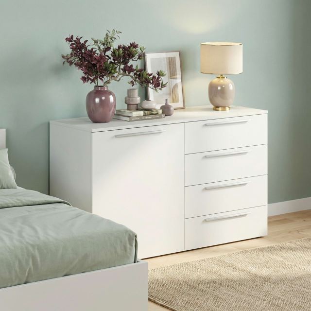Comoda dormitor ARONA, 1 usa 4 sertare