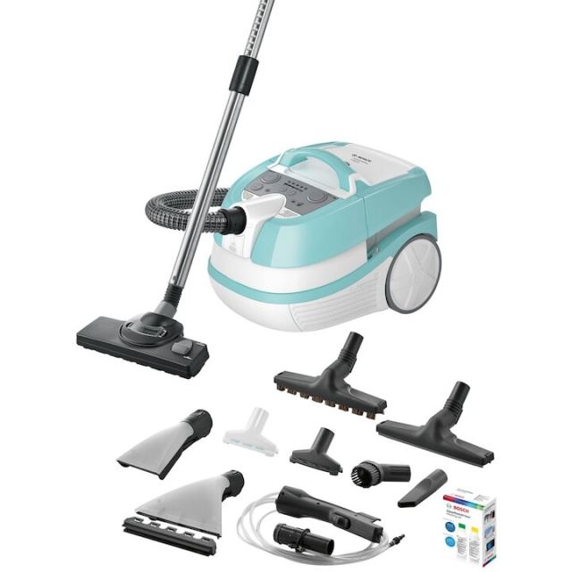 BOSCH Aspirator Bosch BWD420HYG, 3in1, 2000 W, rezervor de apa 5 L, filtru HEPA H13, menta/alb