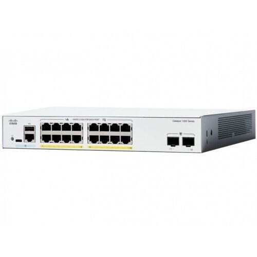 Cisco Switch Cisco Catalyst 1300-16T-2G, Management, 16 Porturi Gigabit Ethernet, 2 porturi Uplink SFP