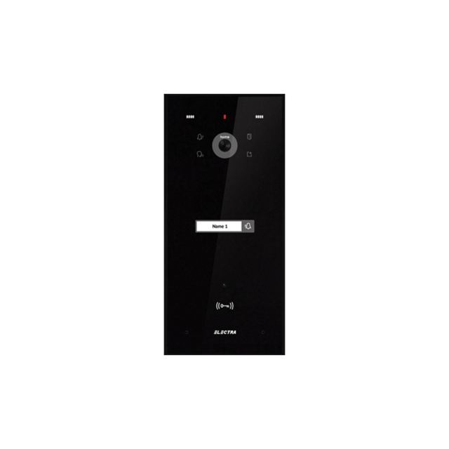 Videointerfon de exterior Electra VPH.01F03.ELBTL, 1 familie, negru, montaj ingropat