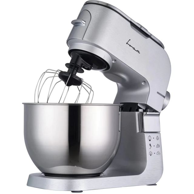 Fram Mixer cu bol Fram FPM-K1500M, 1500W, bol inox 6L, argintiu