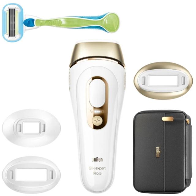 BRAUN Epilator IPL Braun Silk-expert Pro 5 PL5243, Alb/Auriu