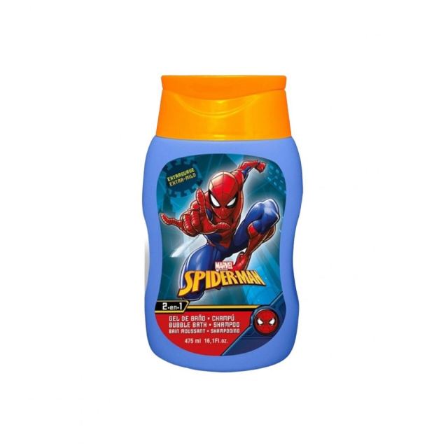 Set cadou Spiderman, cu Spumant de baie si Sampon 475ml si balsam de buze, in borseta cool, Baieti
