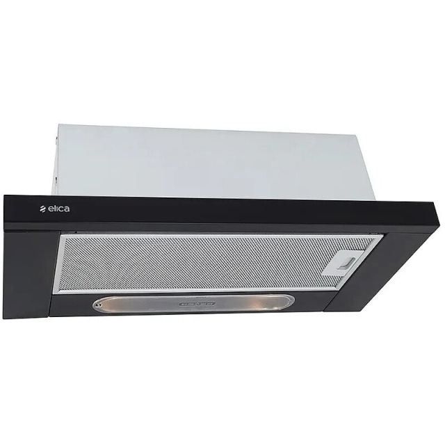 ELICA Hota telescopica incorporabila Elite 14 LUX BL/A/50, 50cm, 3 viteze, 650 m³/h, 206W, Negru