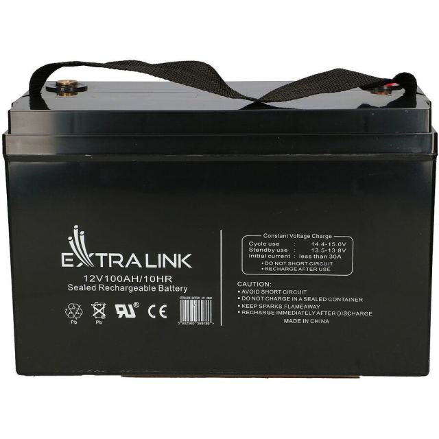 EXTRALINK Extralink AKUMULATOR BATTERY ACCUMULATOR AGM 12V 100AH - Batterie Acid sulfuric si placi de plumb (VRLA)