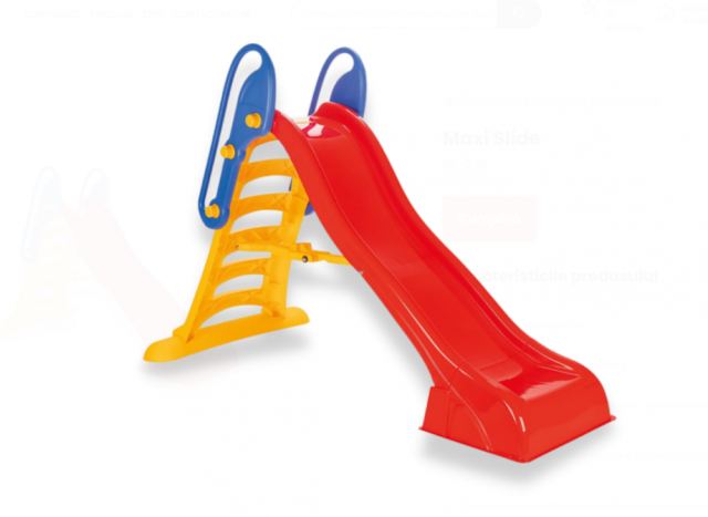 Tobogan pentru copii Pilsan Maxi Slide,utilizare interiorexterior,posibilitate conectare furtun apa,manere sustinere,margini rotunjite,plastic rezistent UV,greutate admisa 35 kg,varsta recomandata 3ani+