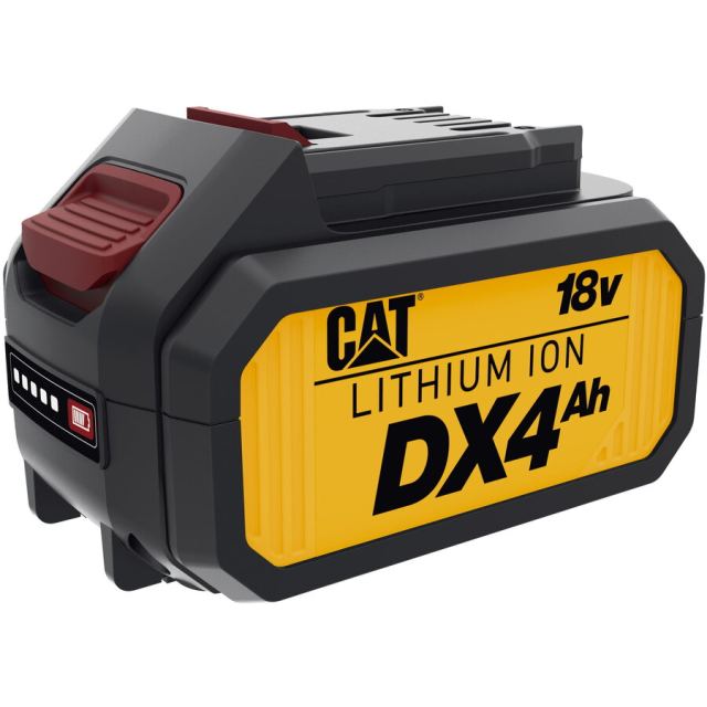 CAT Acumulator Litiu CAT, 18V 4.0Ah model DXB4- compatibil cu sculele de mana CAT, Negru-Galben