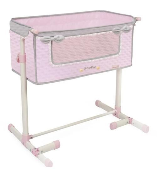 Patut co-sleeper pentru papusi Decuevas colectia Sophie, reglabil pe inaltime, Roz
