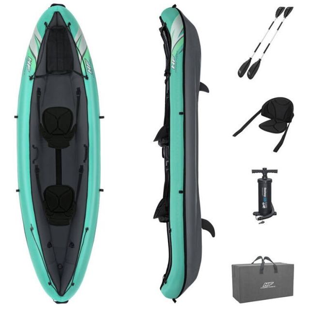 Bestway Bestway Kayak pentru 2 persoane Ventura Elite X2 barca Hydro Force vasle, Verde-Negru