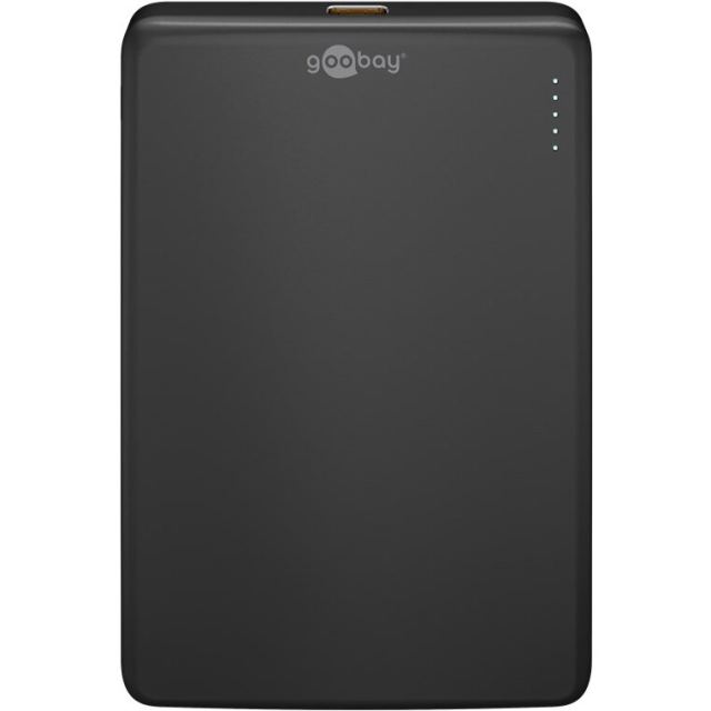 Goobay Baterie externa magnetica fara fir Goobay 70182, 5.000 mAh, 15W cu Port USB-C Negru