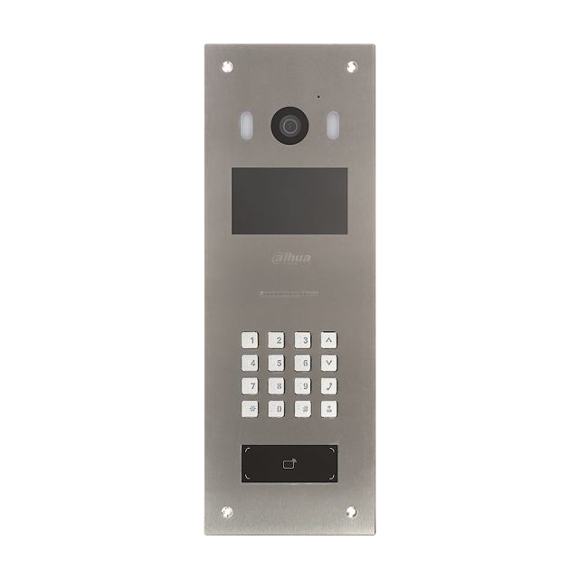 Videointerfon de exterior IP Dahua VTO6521K, 2 MP, IC card, PIN, cod QR, deblocare de la distanta, 20.000 utilizatori, aparent/ingropat