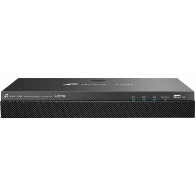 TP-LINK Sistem NVR TP-Link VIGI NVR2008H-8MP-2TB, 8 canale pana la 8 MP rezolutie 30fps, POE+, HDD 2TB, H.265+, detectie miscare persoane, vehicule