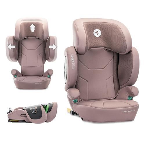 Scaun auto pentru copii Lorelli Growgo, Isofix, pliabil, protectii laterale extensibile, spatar reglabil, tetiera reglabila, 100-150 cm, 3-12 ani, Roz