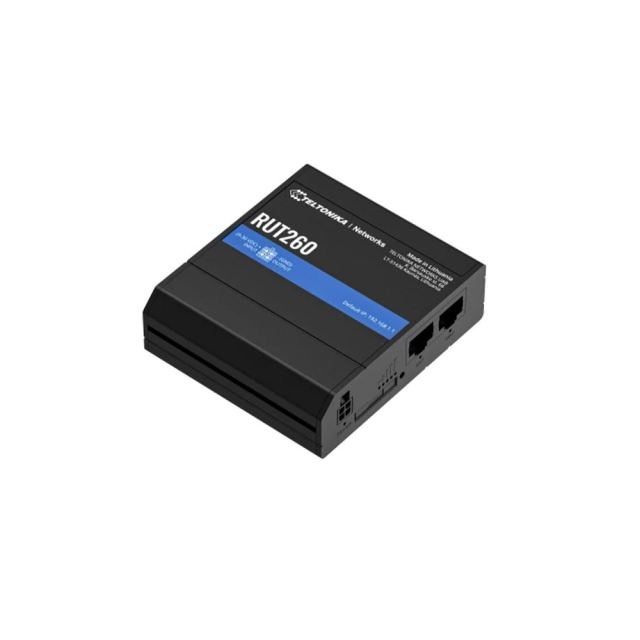 Router industrial LTE Teltonika RUT260, Cat6, WiFi, 2.4 GHz, 300 Mbps, IoT, PoE