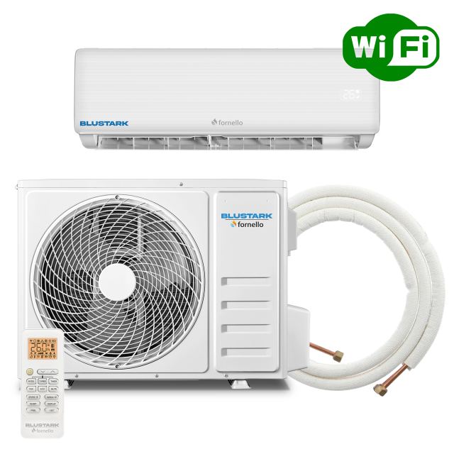 Aer conditionat Fornello BluStark FAN 24 CB, 24000 BTU, clasa energetica A++, WI-FI, cu kit de instalare inclus