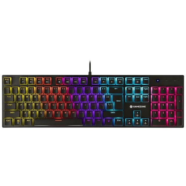 TRACER Tastatura Gaming Mecanica Tracer GameZone Unique Pudding, 104 taste, USB, Iluminare Rainbow, Negru