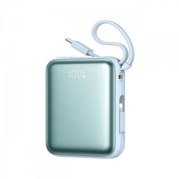 JOYROOM Baterie Externa Joyroom JR-PBF27, 10000mAh, 22.5W, PD, 1 x Lightning - 2 x USB-C, Albastra